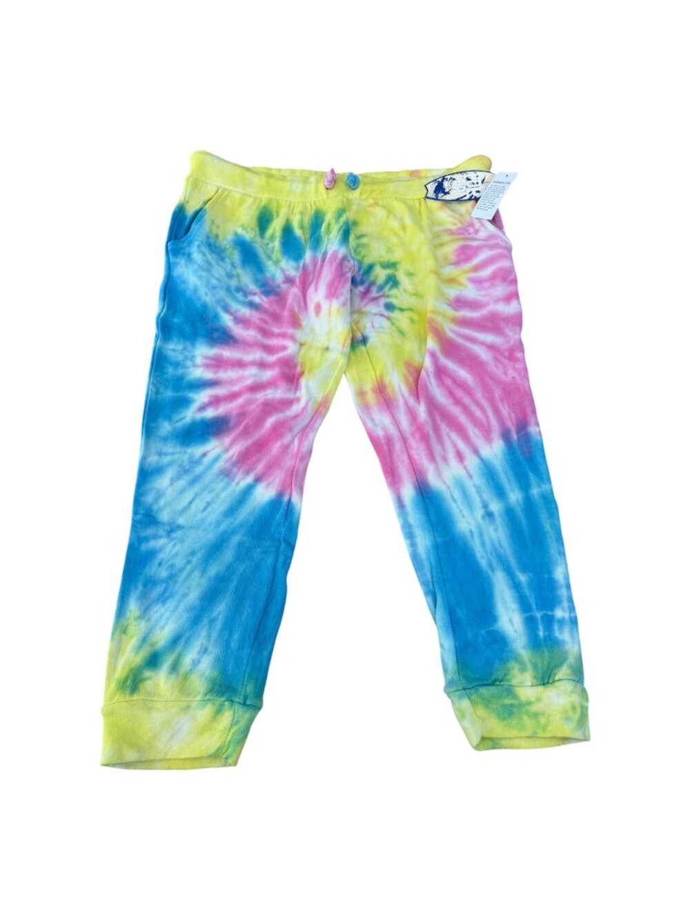 Pop Surf Tie Dye Joggers Sweatpants Juniors XL Drawstring Born in Brooklyn NWT